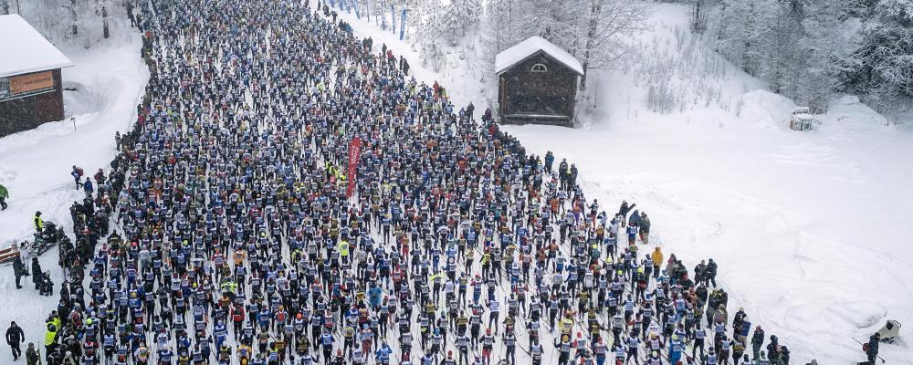 Första backen i Vasaloppet 2026. Foto: Vasaloppet