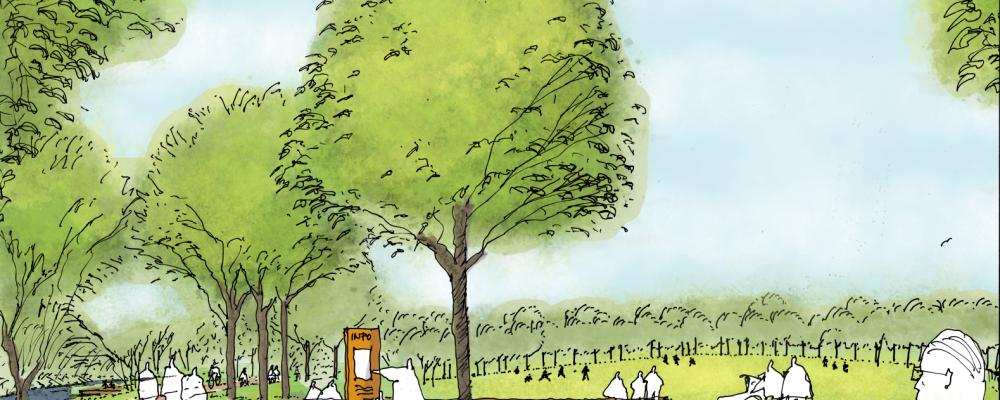 Centrala parken. Illustration: White