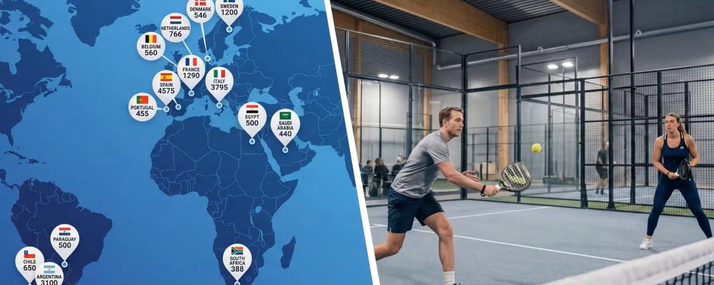 Grafik och montage: Court22/Press. Data: FIP World Padel Report 2025.