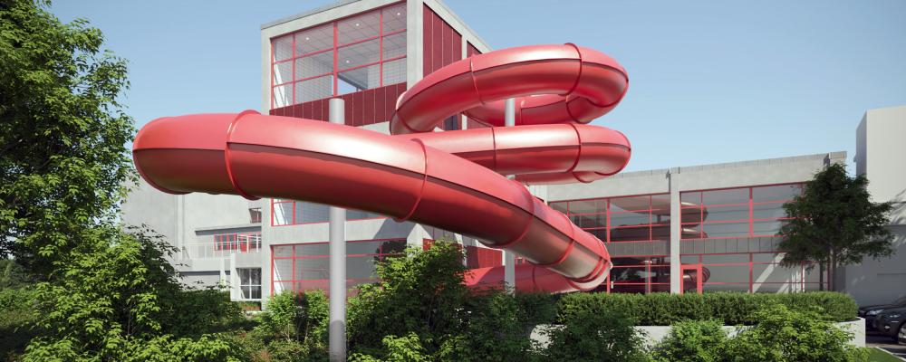 Rutschkanan är tänkt att göra anläggningen attraktiv för familjer. Bild: Göteborgs Stad