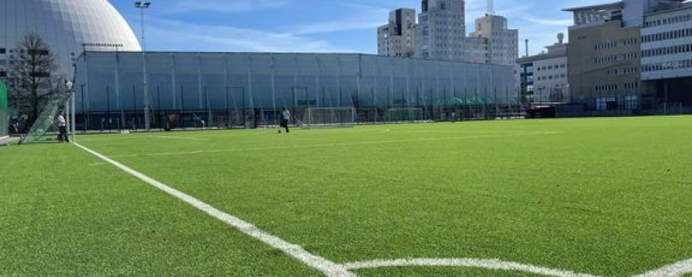 Söderstadions bollplan ligger på den gamla Söderstadions tomt. Foto: Stockholms stad