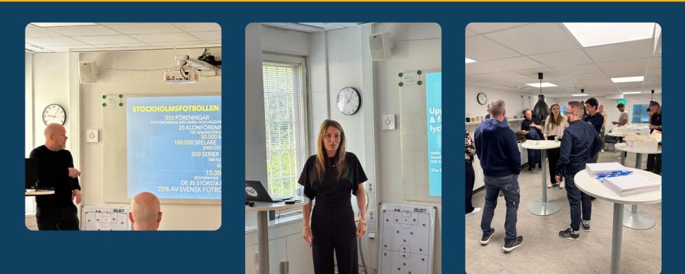 Över hälften av distriktets kommuner var på plats för att ta del av olika kunskaper och erfarenheter om uppvärmning av konstgräsplaner. Foto: Stockholms Fotbollförbund