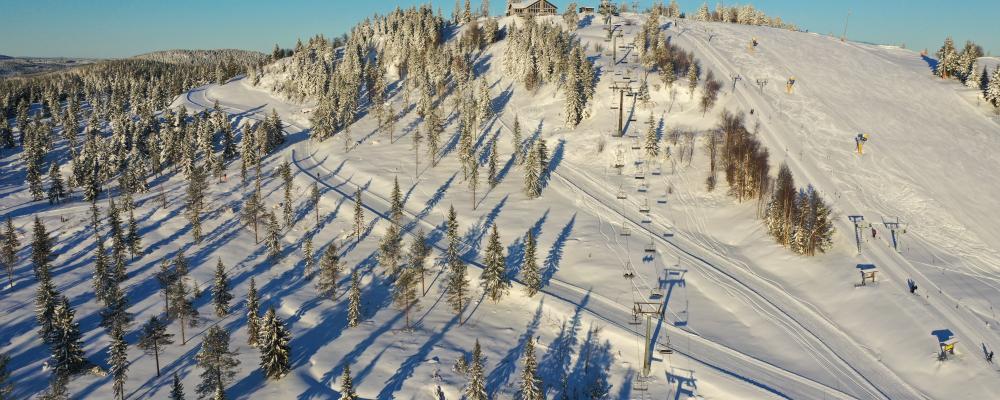 Under den gångna vintern öppnade två nya nedfarter i det tidigare rovdjursparksområdet, där den längsta sträcker sig hela 1,2 kilometer. Foto: Orsa Grönklitt