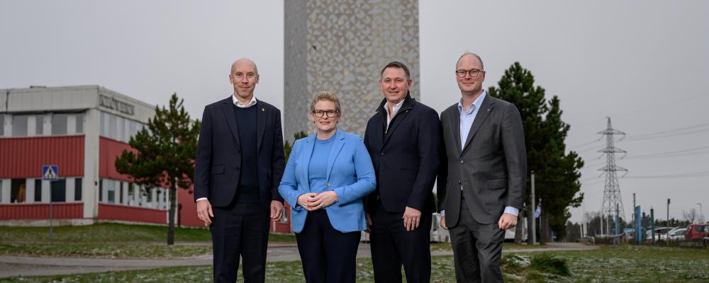 Från vänster: Simon Åström, Karin Wanngård, Kim Källström, Anders Österberg. Foto: Stockholms stad