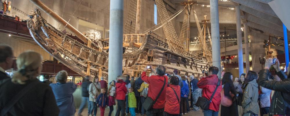 Besökare på Vasamuseet. Foto: Anneli Karlsson, Statens maritima museer