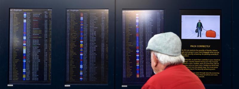 Fredrik Persson/TT: Resenärerna på Arlanda var fyra gånger så många som på Landvetter i februari. Arkivbild.