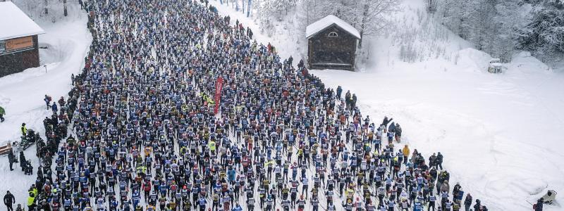Första backen i Vasaloppet 2026. Foto: Vasaloppet