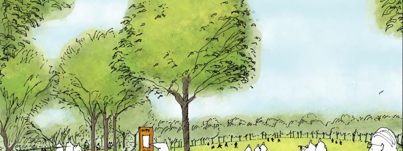 Centrala parken. Illustration: White