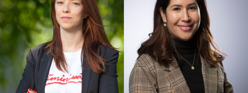 Miljö- och klimatborgarråd Åsa Lindhagen (Mp) och idrottsnämndens ordförande Maria-Elsa Salvo (S).