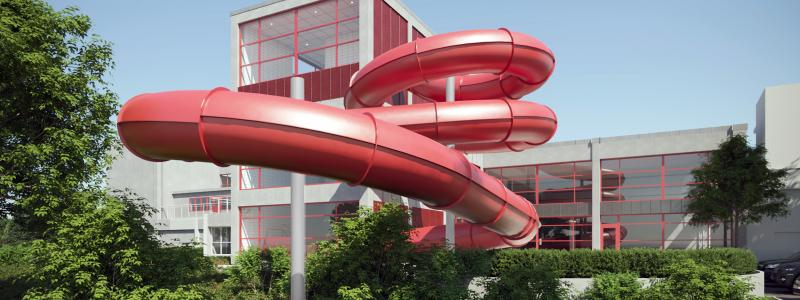 Rutschkanan är tänkt att göra anläggningen attraktiv för familjer. Bild: Göteborgs Stad