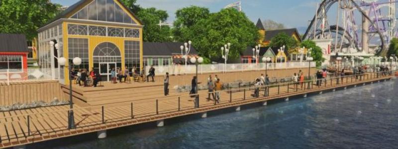 Illustration strandpromenaden. Bild: Gröna Lund