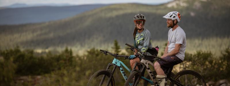 Signaturleden är cirka fem kilometer och nyligen öppnades fyra nya leder för cyklisten. Foto: Lofsdalen