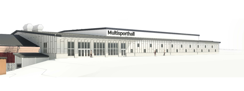 Den ny multisportshallen i Örnsköldsvik Bild: Wästbygg