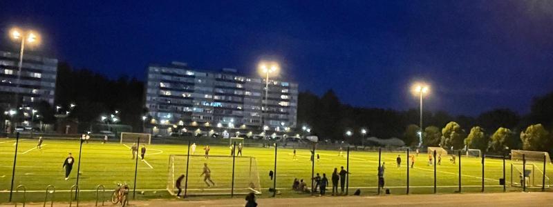Nattfotboll. Foto: Haninge kommun