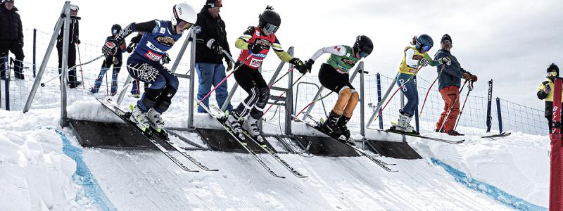 Gällö SK har byggt sin skicrossbana med ideella krafter. Tre år efter invigningen ska de stå värd för sitt första stora mästerskap: SM i skicross. Foto: Ski Team Sweden Skicross
