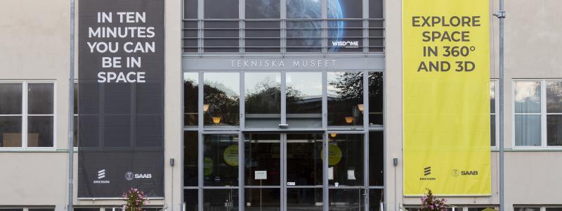 Tekniska museets entré. Pressbild: Tekniska museet