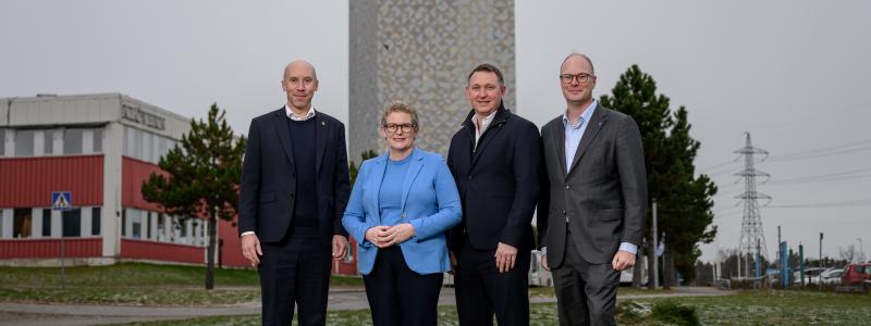 Från vänster: Simon Åström, Karin Wanngård, Kim Källström, Anders Österberg. Foto: Stockholms stad