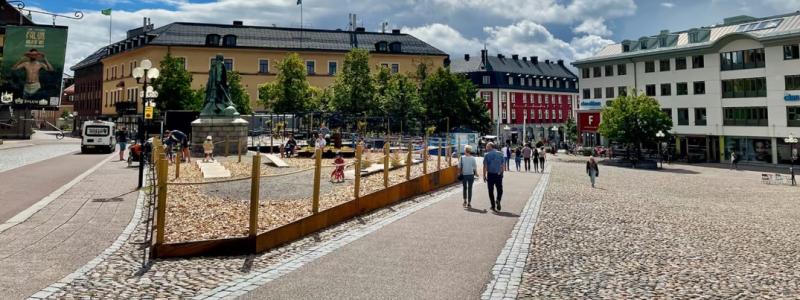 Cykellek på Stora Torget i Falun Foto: Velopark