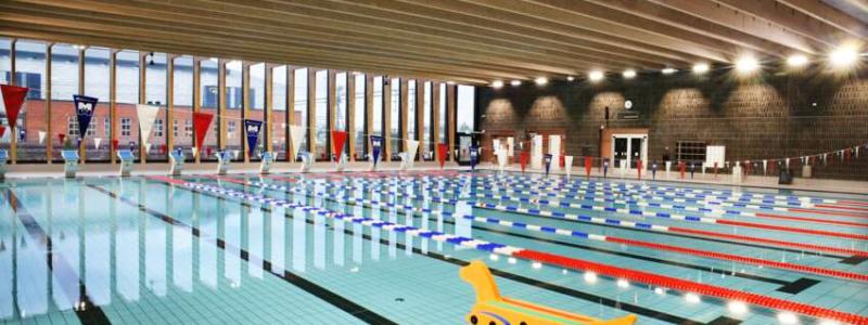 Interiör från nyinvigda Rimmersbadet i Uddevalla. Foto: Peter Steen / Pressbild