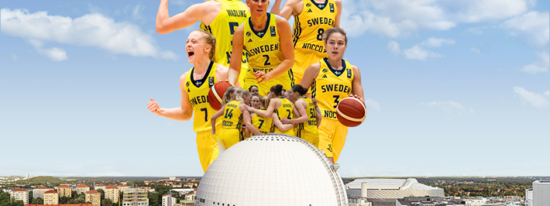 EM-gruppspel kommer till Avicii Arena 2027. Foto: Svenska Basketbollförbundet