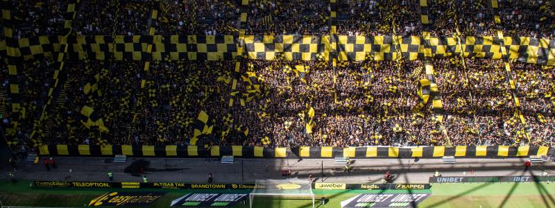 AIK slår sitt eget publikrekord för en enskild klubb i Allsvenskan från förra året. Foto: Emma Wallskog