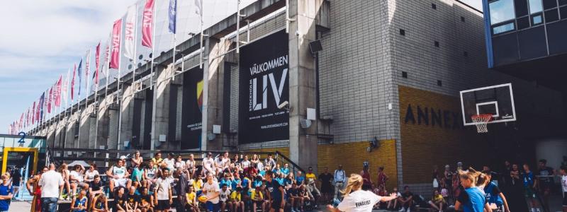 3x3 mellan Hovet och Aviici-arena Foto: Svenska basketbollförbundet