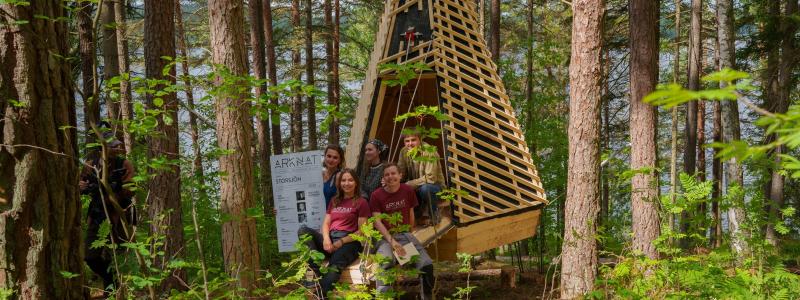 Tre nya skydd ska uppföras längs den välbesökta vandringsleden. Foto: Arknat/Simpson Strong-Tie