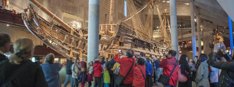Besökare på Vasamuseet. Foto: Anneli Karlsson, Statens maritima museer