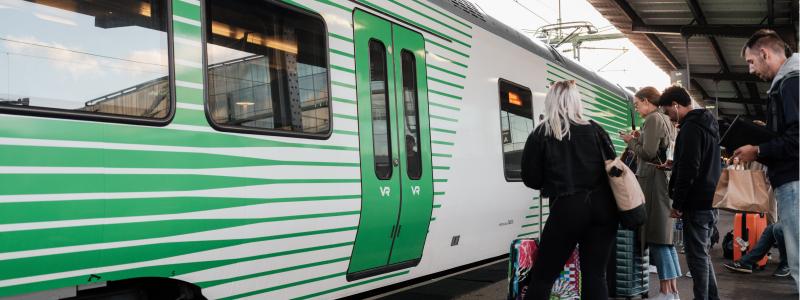 Högre efterfrågan än vanligt på julens tågresor.  Foto: VR