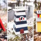 Vattenmelonen, Fyrholken och Korv Kiosken vinner SM i fågelholk 2025. Foto: Naturskyddsföreningen