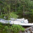 Vid ledens startpunkt kommer det att finnas kanoter att hyra samt flytvästar och paddlar. Foto: Borås stad