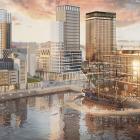 Visionsbild Masthuggskajen. Bild: R-Studio, visionsbild.