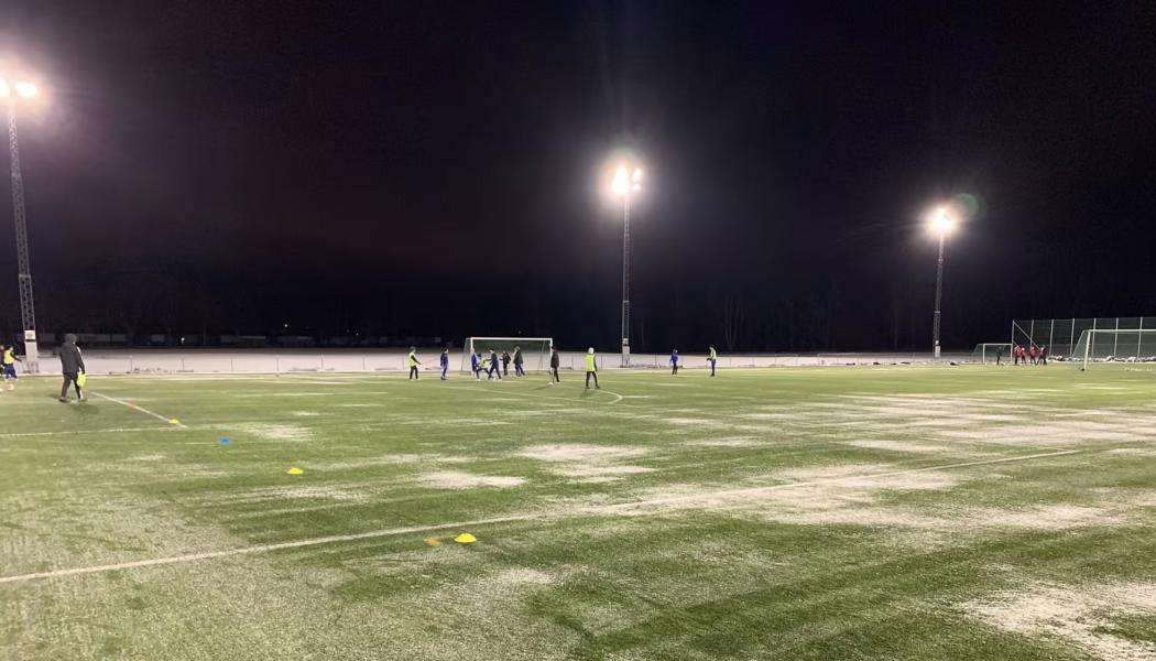 Bättre belysning på idrottsplanen hos IFK Örby. Foto: Rexel
