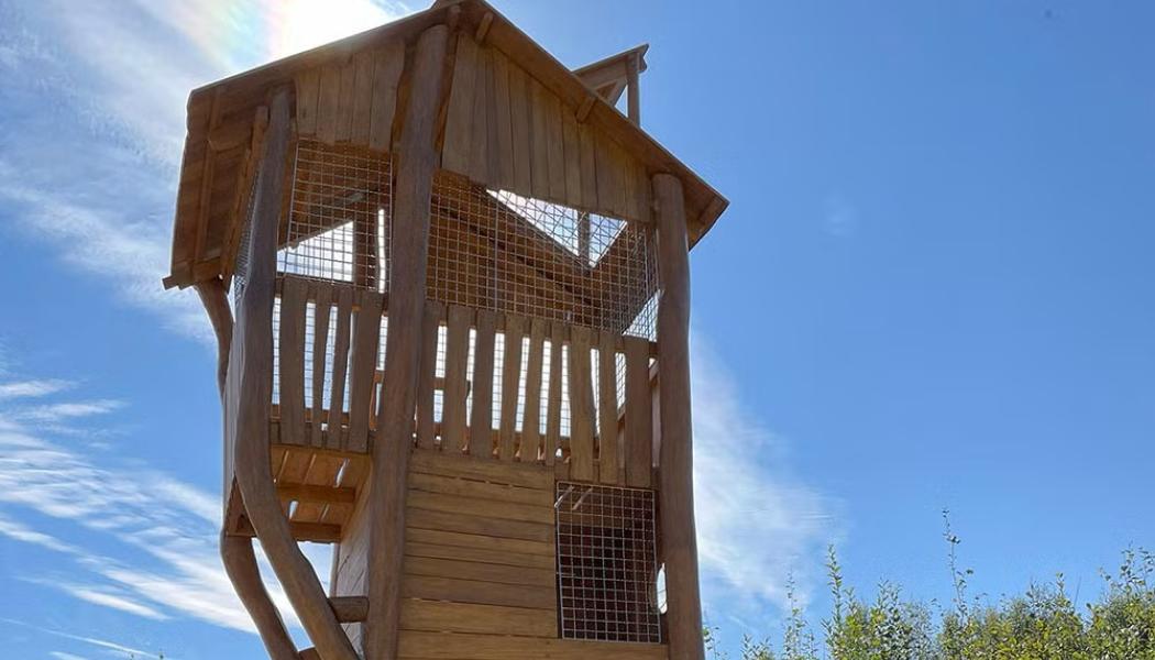 Utsiktstornet står färdigt, vilket betyder att Björnökärr är helt färdigt. Foto: Kalmar kommun