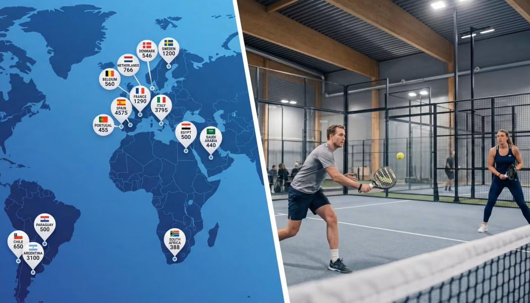 Grafik och montage: Court22/Press. Data: FIP World Padel Report 2025.