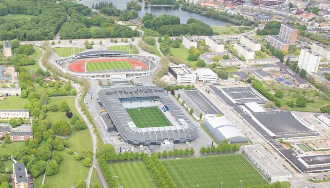 Flygfoto över Malmö stadion. Foto: Malmö stad