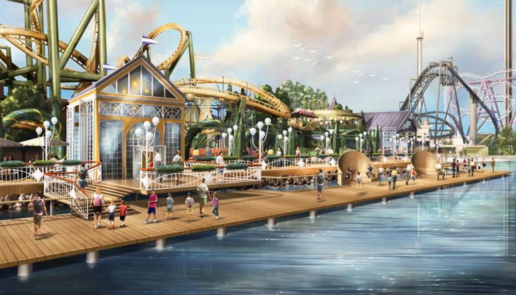 Visionsbild Strandpromenaden. Visionsbild: Gröna Lund