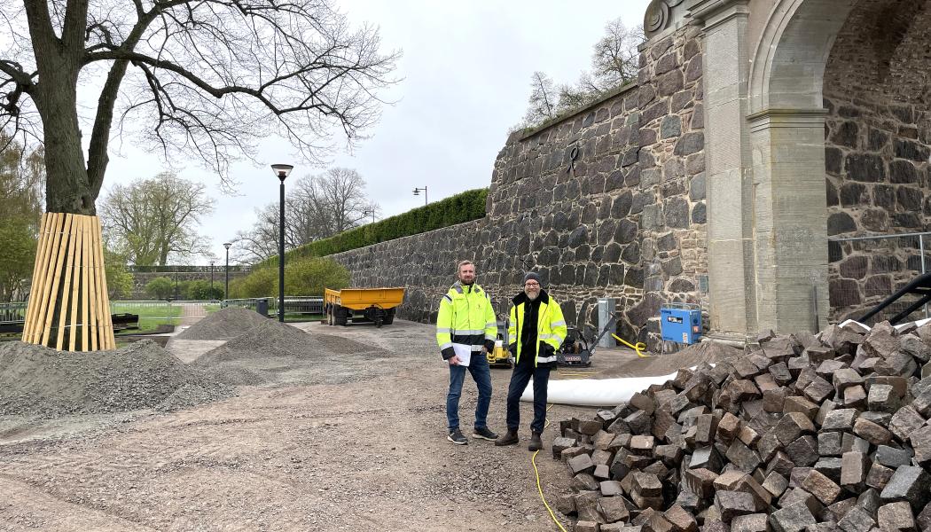 Isak Ljung och Anders Linder, projektledare på Kalmar kommun. Foto: Kalmar kommun

