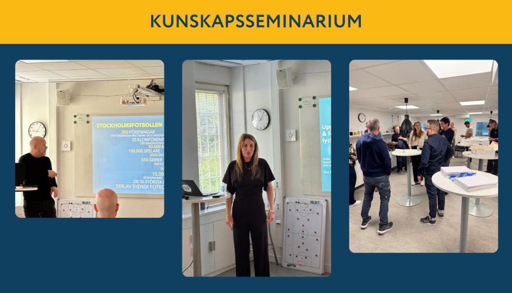 Över hälften av distriktets kommuner var på plats för att ta del av olika kunskaper och erfarenheter om uppvärmning av konstgräsplaner. Foto: Stockholms Fotbollförbund