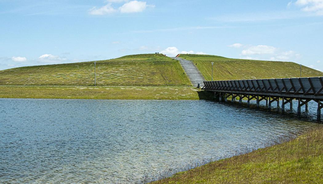 Gösse kulle med dagvattendamm, Kunskapsparken. Foto: Lunds kommun