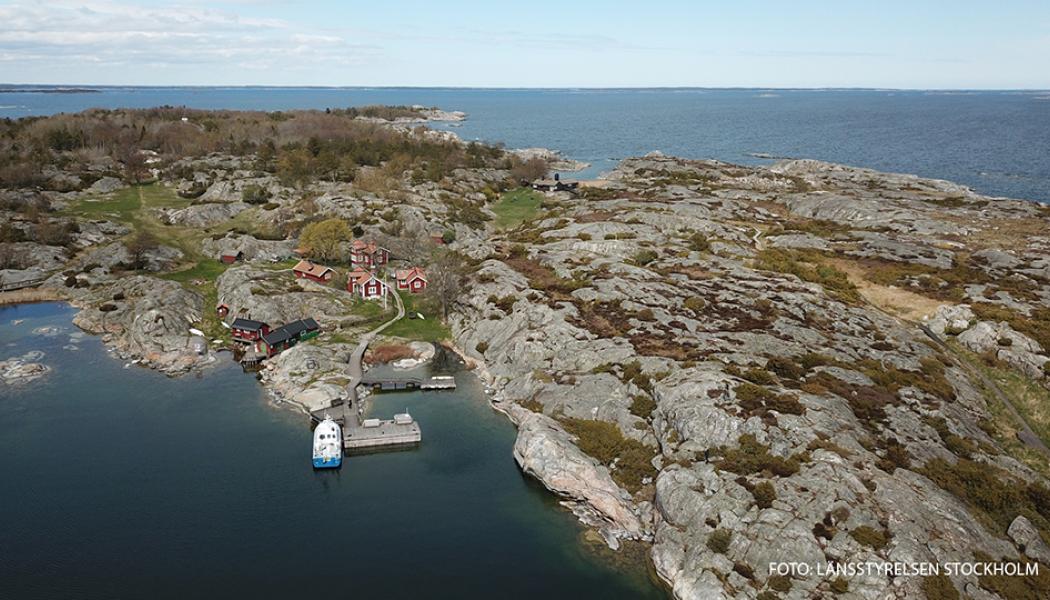 Beskrivning: Bullerö från ovan. Foto: Länsstyrelsen Stockholm