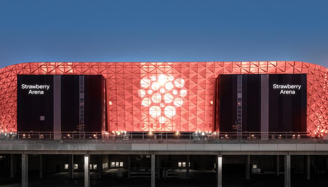 Visionsbild över Strawberry Arena. Foto: baraBild