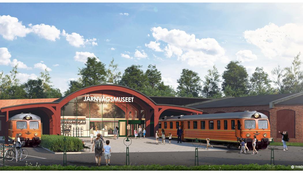 Järnvägsmuseets nya entré. Bild: Tyréns