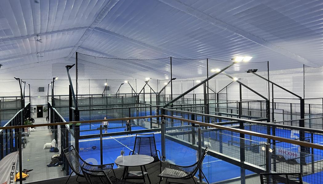 Padel Center Delsjön som hallen ser ut idag innan konverteringen till en modern tennisanläggning. Foto:  GTC