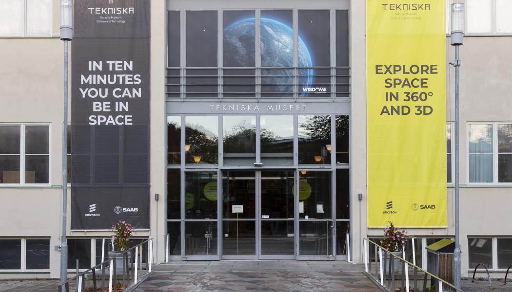 Tekniska museets entré. Pressbild: Tekniska museet