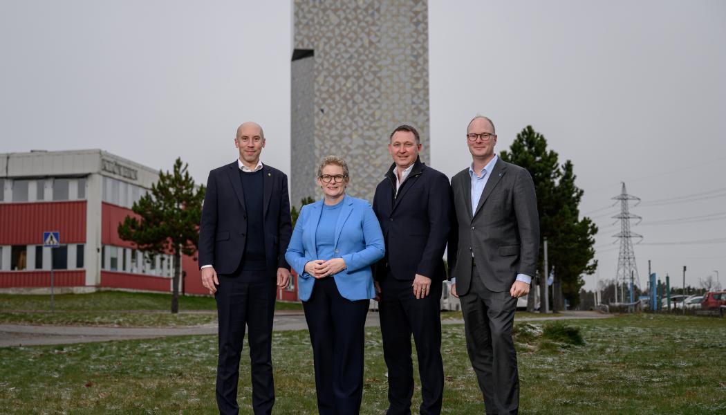 Från vänster: Simon Åström, Karin Wanngård, Kim Källström, Anders Österberg. Foto: Stockholms stad