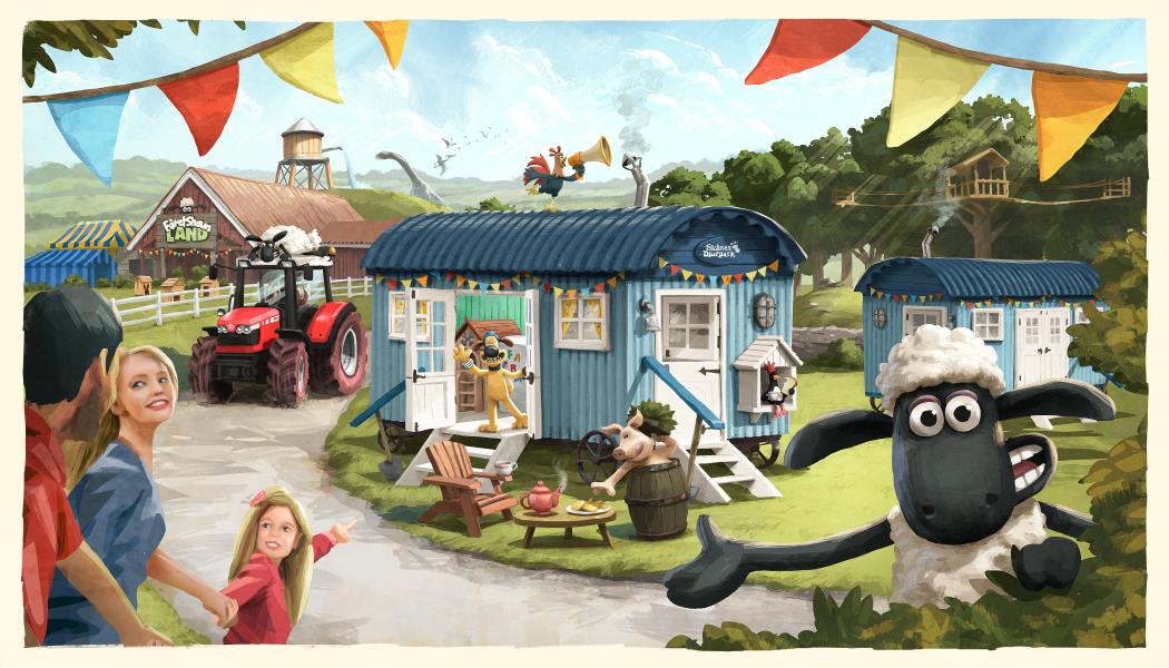 Världens första övernattningskoncept med Fåret Shaun invigs i Skånes Djurpark i juni. En helt unik upplevelse designad i samarbete med Oscars-vinnande animationsstudion Aardman och specialbyggda övernattningsvagnar.
