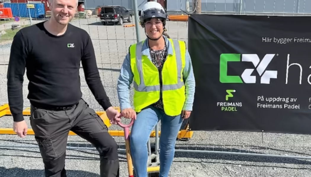 Från vänster Magnus Svedjebrant och Pernilla Hålén. Foto: C24 Byggkompaniet