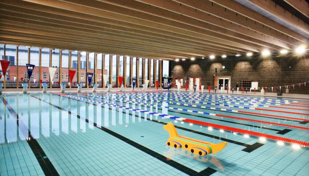 Interiör från nyinvigda Rimmersbadet i Uddevalla. Foto: Peter Steen / Pressbild