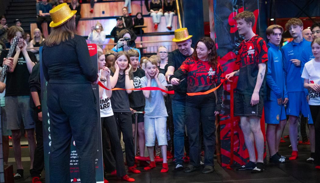 Besöksrekord på invigningen av nya JumpYard i Sundsvall. Foto: JumpYard